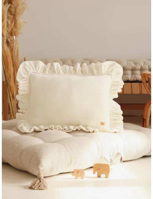 Coussin en velours - Blanc