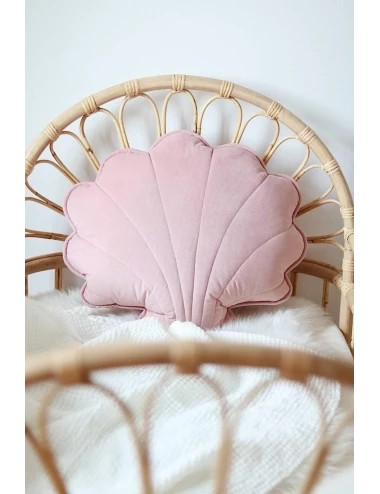 Coussin en velours - Coquillage (60x53-pink)
