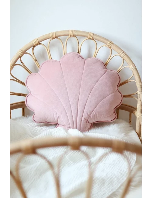 Coussin en velours - Coquillage (60x53-pink)