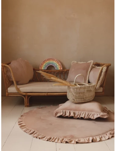 Tapis de jeu en velours - Rose poudré
