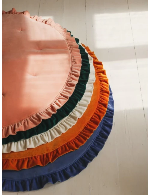 Tapis de jeu en velours - Abricot
