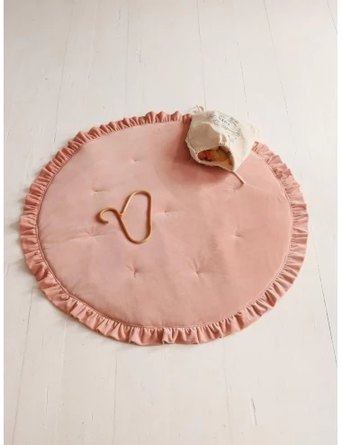 Tapis de jeu en velours - Abricot
