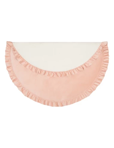 Soft Velvet Mat with Frill Apricot