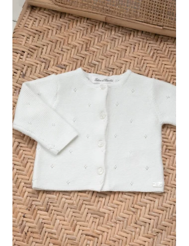 Cardigan - Chiné maille ajourée