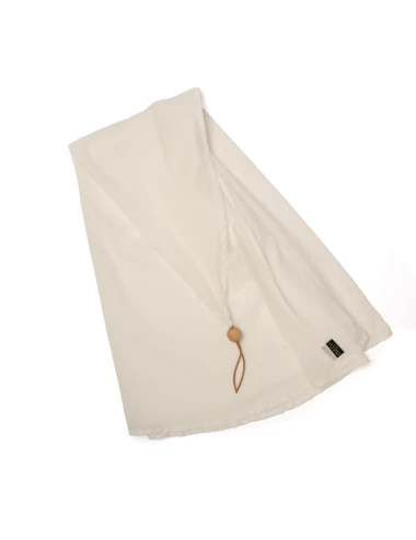 Ciel de lit en voile de coton organique blanc pour lit KUMI