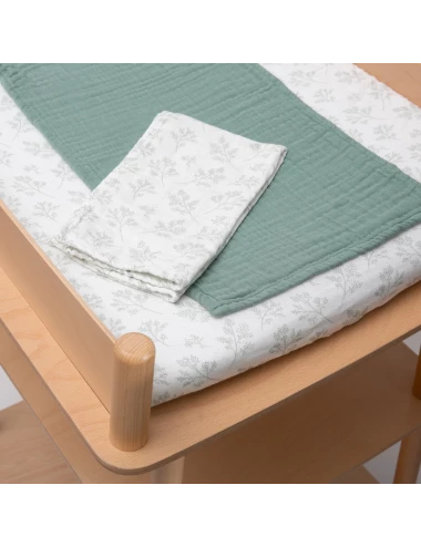 Housse de matelas à langer PAGO - Pearl blossom