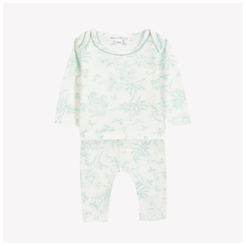 Pyjama deux pièces - Toile de Jouy