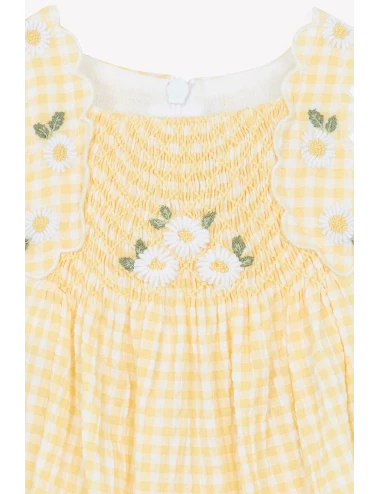 Combinaison - Vichy smock brodé