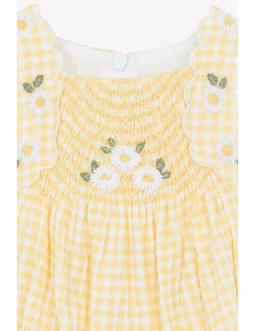 Combinaison - Vichy smock brodé