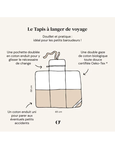 Tapis à langer de voyage