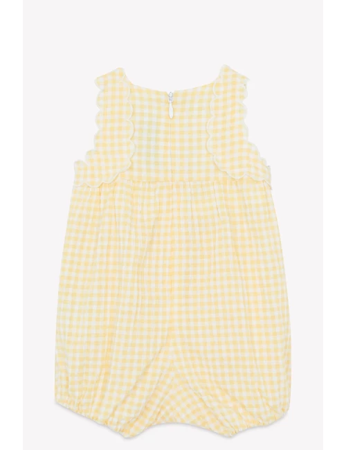 Combinaison - Vichy smock brodé
