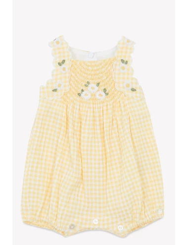 Combinaison - Vichy smock brodé