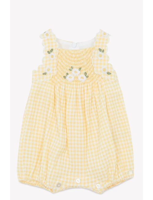 Combinaison - Vichy smock brodé