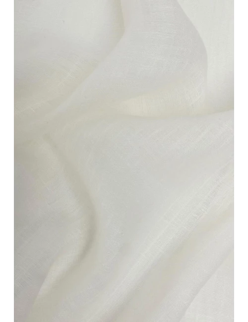 Rideau en voile de lin - Jacquard Milk (140 x 280 cm)