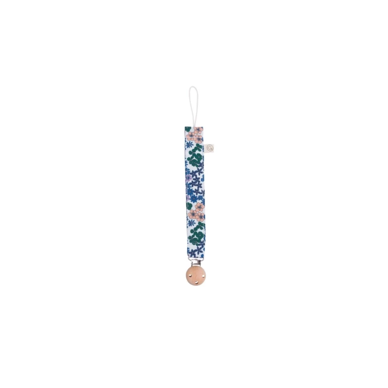 Attache tétine - Flower Azur