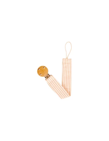 Attache tétine - Rayures Pink