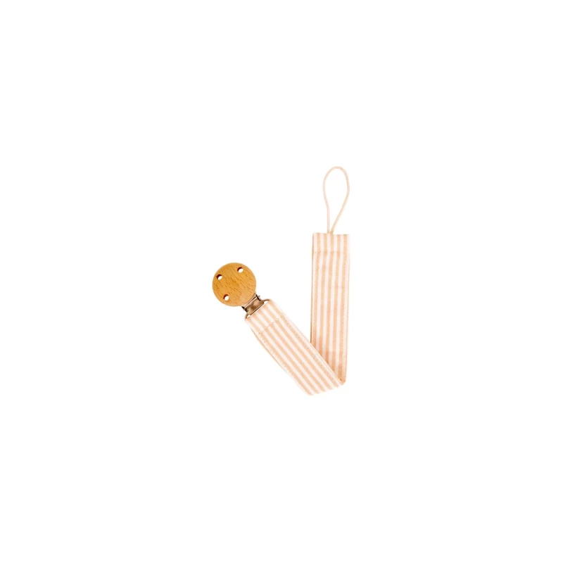 Attache tétine - Rayures Pink