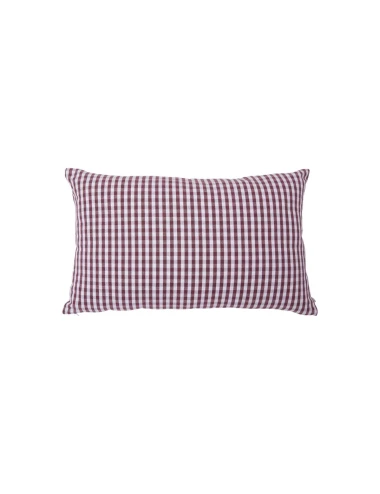 Coussin Sao Paulo - Vichy bordeaux