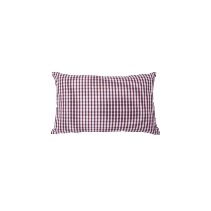 Coussin Sao Paulo - Vichy bordeaux