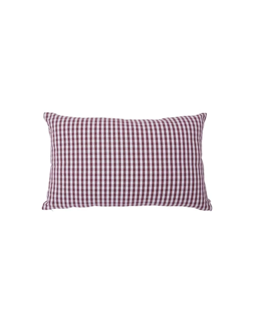 Coussin Sao Paulo - Vichy bordeaux