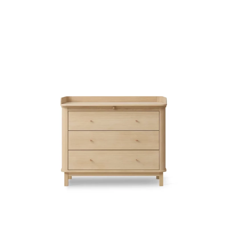 Commode à langer 3 tiroirs Wood - chêne