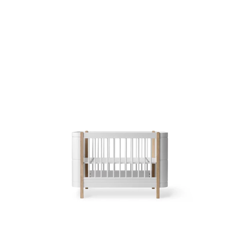 Lit bébé évolutif Wood Mini+ - blanc/chêne