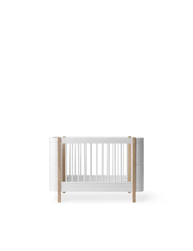 Lit bébé évolutif Wood Mini+ - blanc/chêne