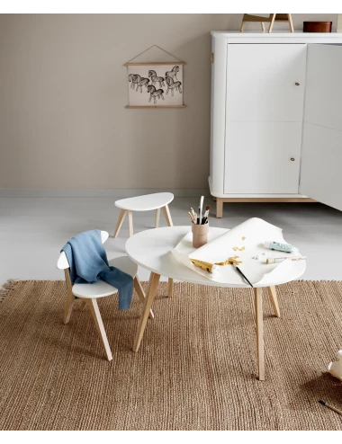 Table Wood PingPong - Blanc/chêne