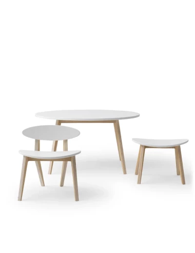Chaise Wood PingPong - Blanc/chêne