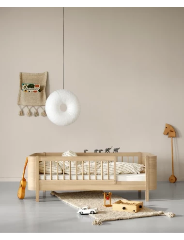 Lit bébé évolutif Wood Mini+ avec kit junior inclus, chêne