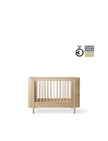 Lit bébé évolutif Wood Mini+ avec kit junior inclus - Chêne