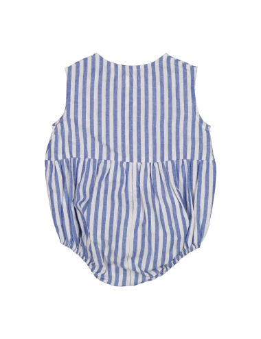 Barboteuse Pio - Rayures Bleues