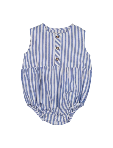 Barboteuse Pio - Rayures Bleues