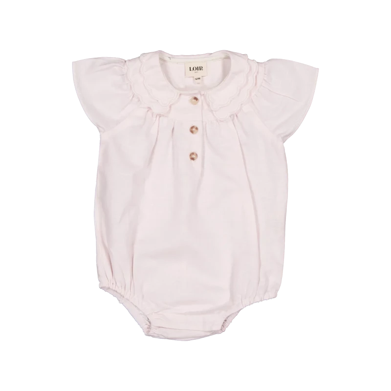 Barboteuse Toinette - lin rose