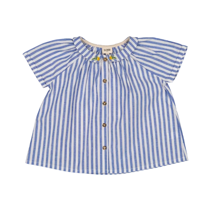 Chemisier Cezanne - Rayures & broderies main