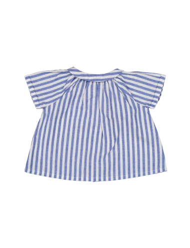 Chemisier Cezanne - Rayures & broderies main