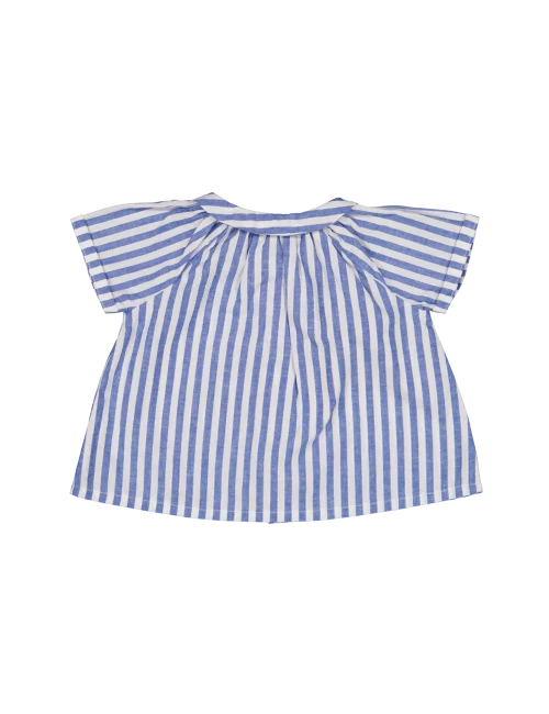 Chemisier Cezanne - Rayures & broderies main
