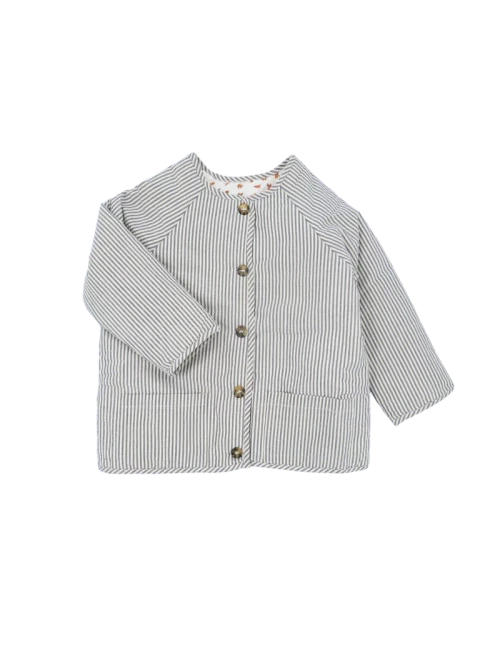 Veste Romee - Plumetis citrons & fines rayures
