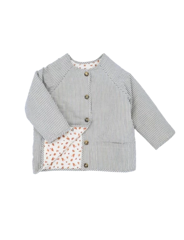 Veste Romee - Plumetis citrons & fines rayures
