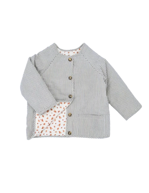 Veste Romee - Plumetis citrons & fines rayures