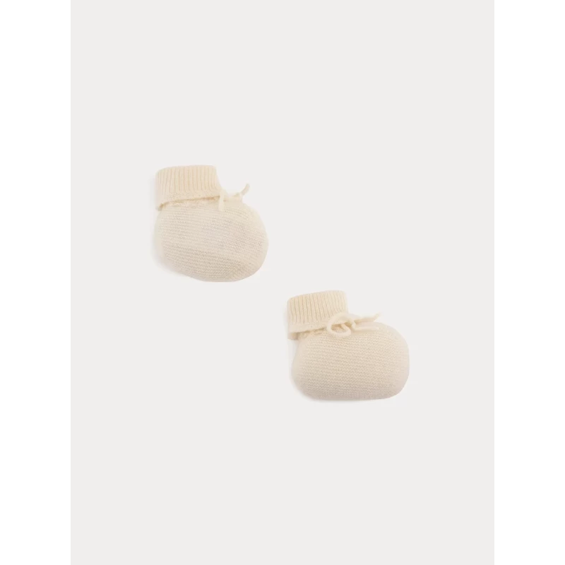 Chaussons en cachemire - Blanc lait