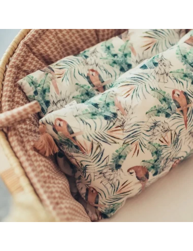 Ensemble Couffin - Pied de poule rose