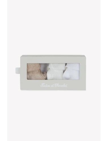 Kit chaussettes - 3 paires (écru)