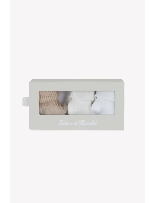 Kit chaussettes - 3 paires (écru)