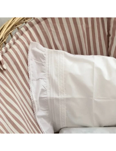 Tour de lit - Rayures rose (Berceau iconic)
