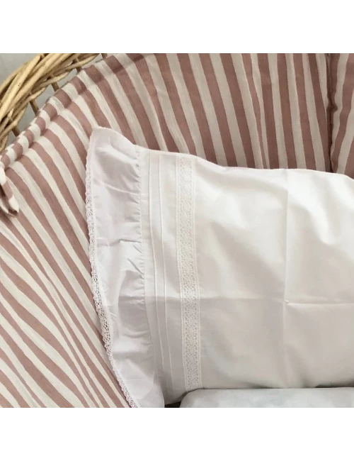 Tour de lit - Rayures rose (Berceau iconic)