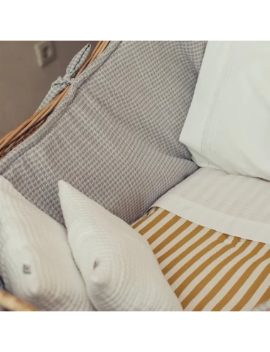 Tour de lit - Pied de poule light blue (Berceau Iconic)