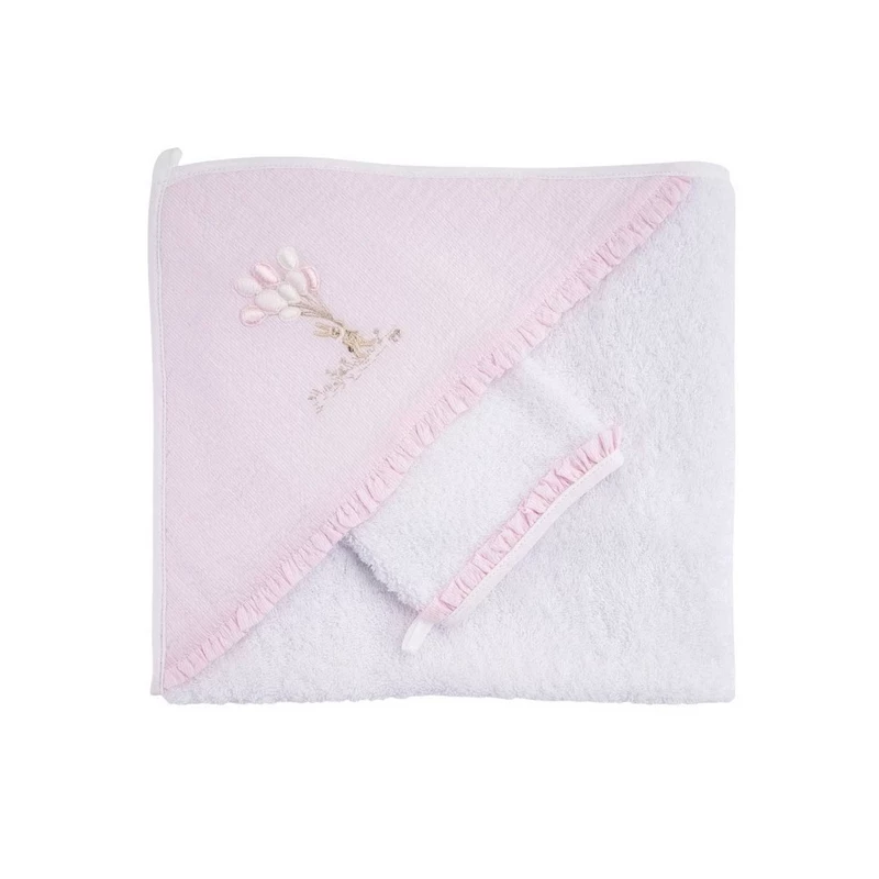 Sortie de bain & gant de toilette - Pink Garden Party