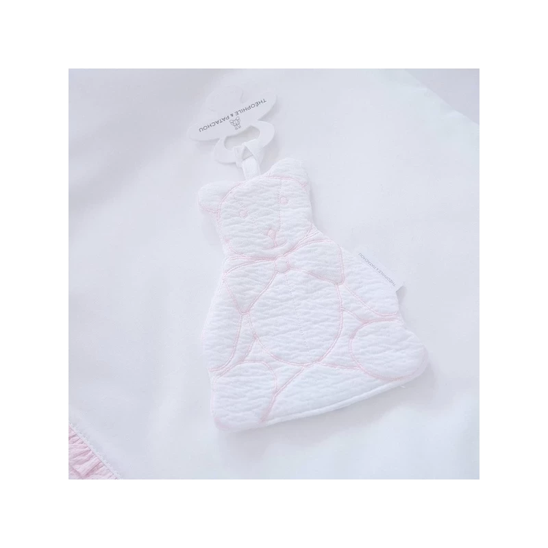 Attache tétine - Ours (Rose)