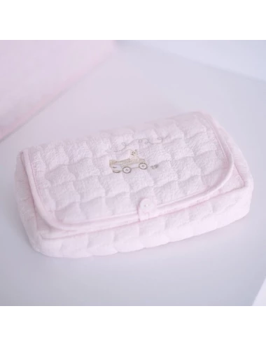 Housse lingettes de voyage - Pink Garden Party